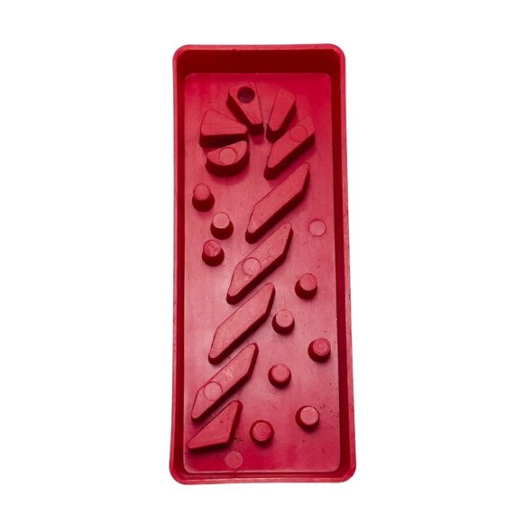 Vintage 1978 L.T.T.C. Candy Cane Cookie Cutter Mold Plastic Red - Picture 1 of 6